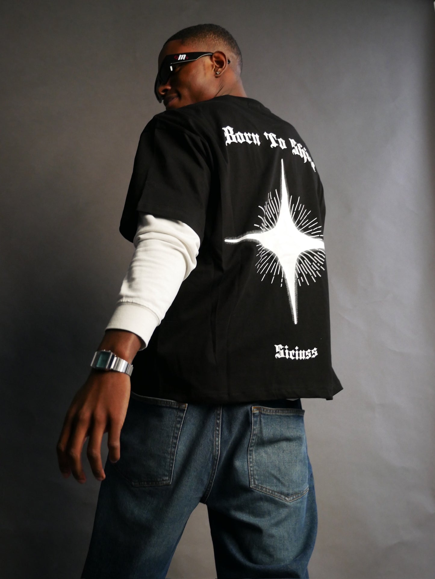 Siriuss Born To Shine Oversized Tee
